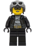 LEGO cty1256 Police - Clara the Criminal, Pearl Dark Gray Aviator Cap